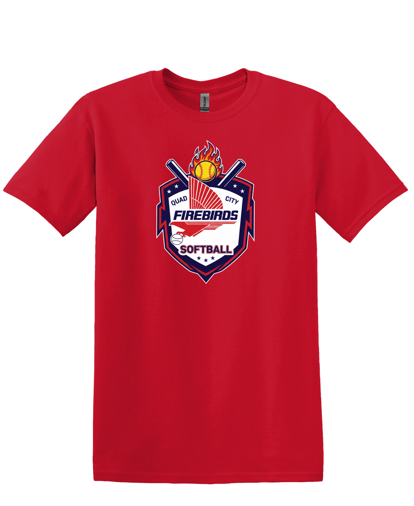 QC Firebirds Classic Softball Crest Apparel