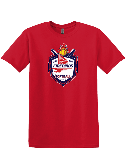 QC Firebirds Classic Softball Crest Apparel