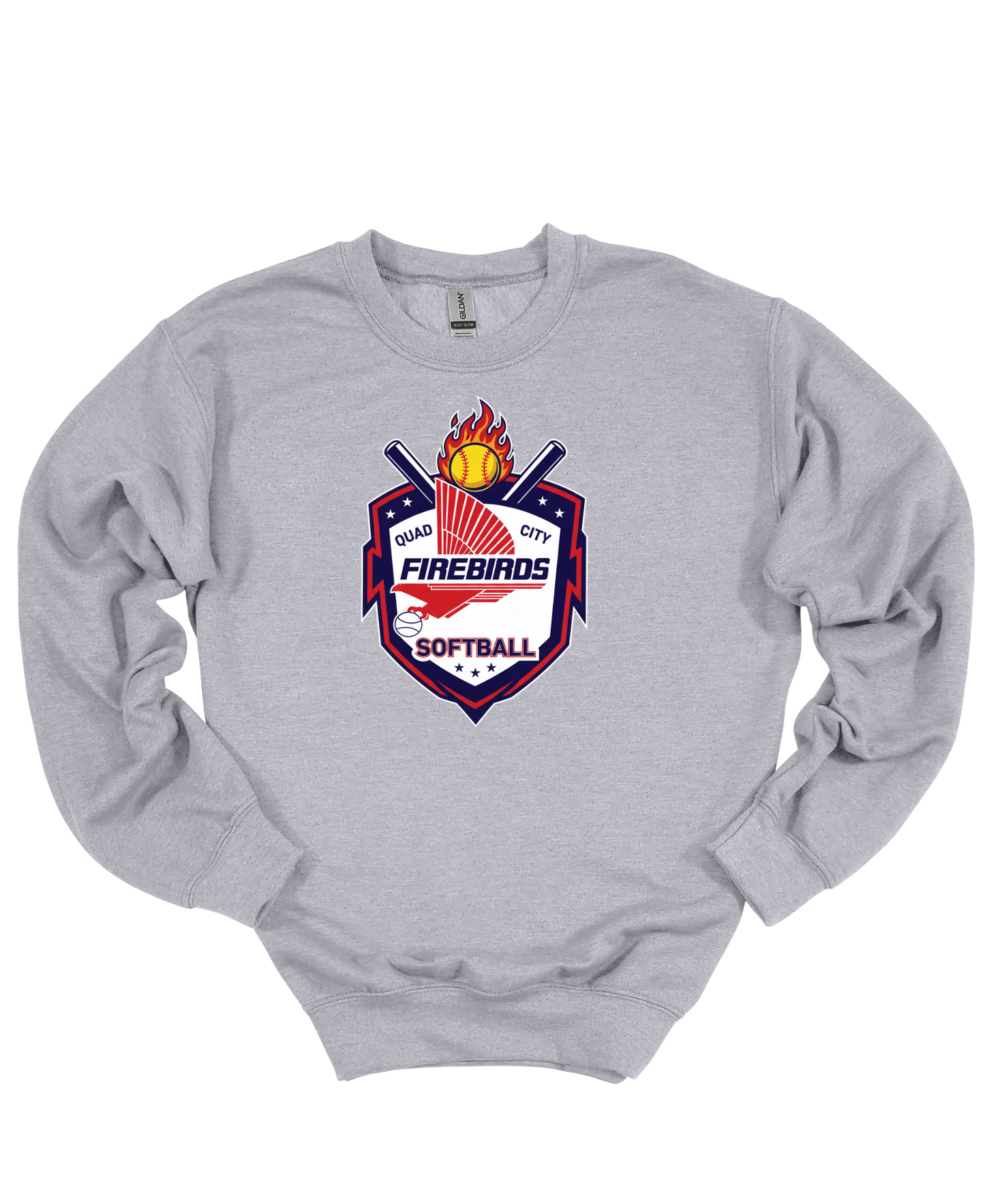 QC Firebirds Classic Softball Crest Apparel